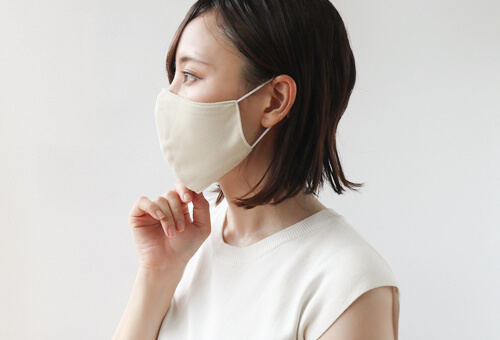 肌ケアマスク 内側シルク×UV遮熱生地