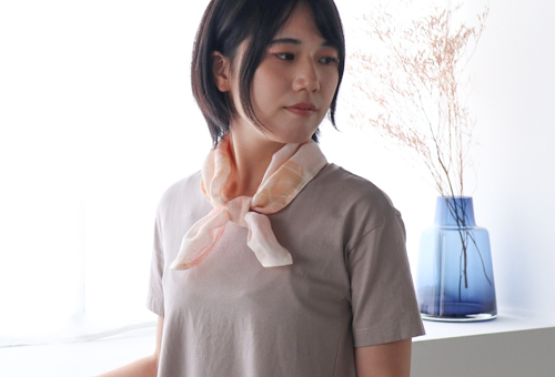 チクチクしない 麻スカーフ