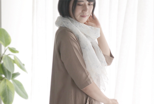 チクチクしない 麻ストール