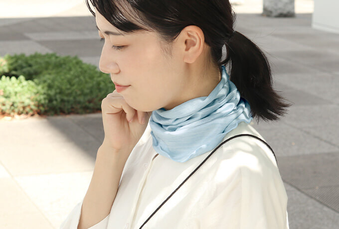 冷感シルクのネックカバー