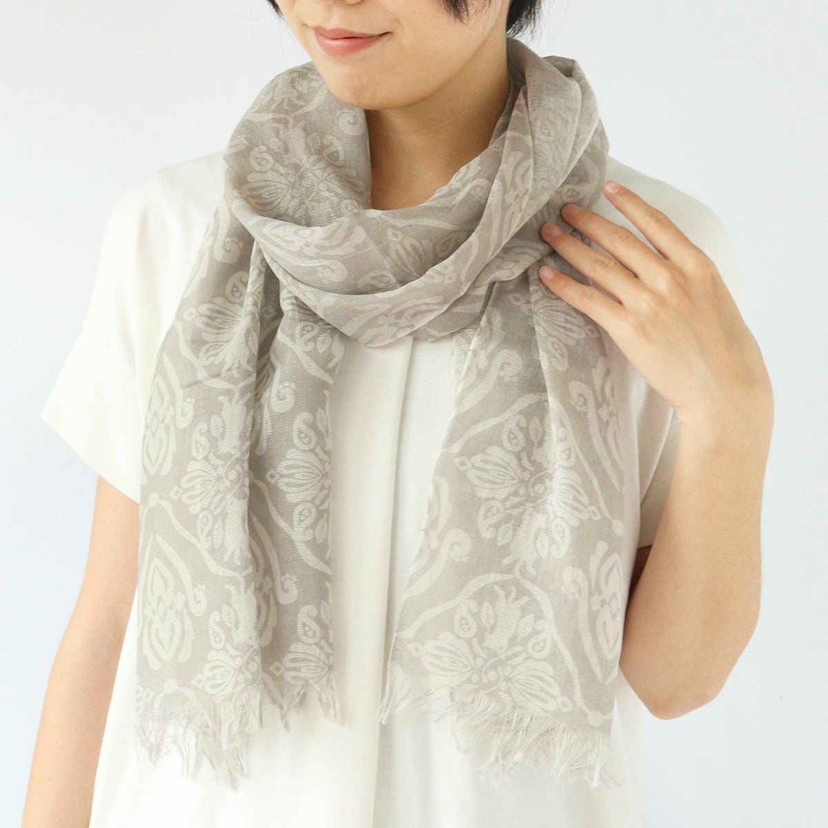 絹屋×aoneco 保護ネコ寄付チケット付きシルク混ストール | DAIGO