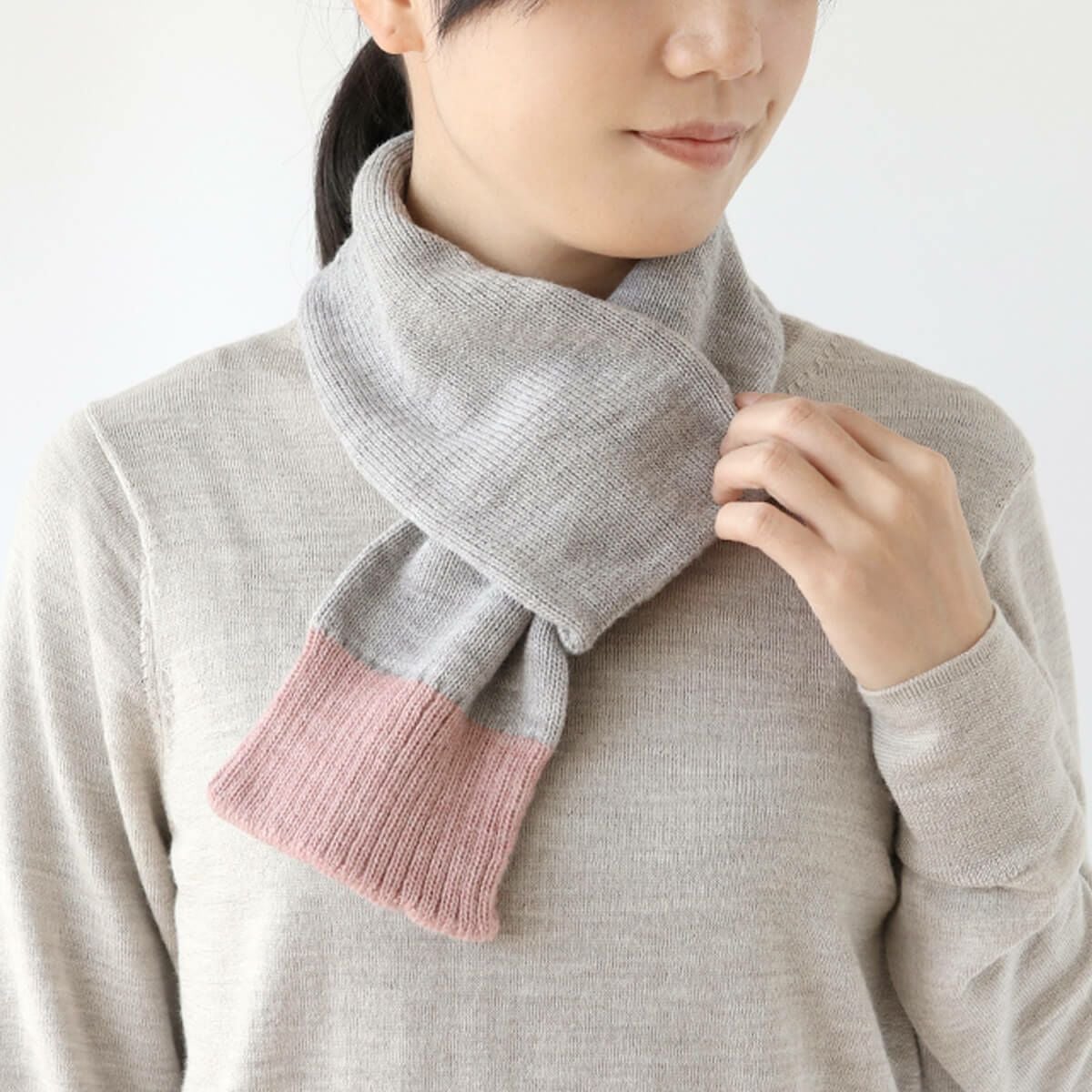 絹屋 内側シルク2重編み 毛混のマフラー | DAIGO official shop
