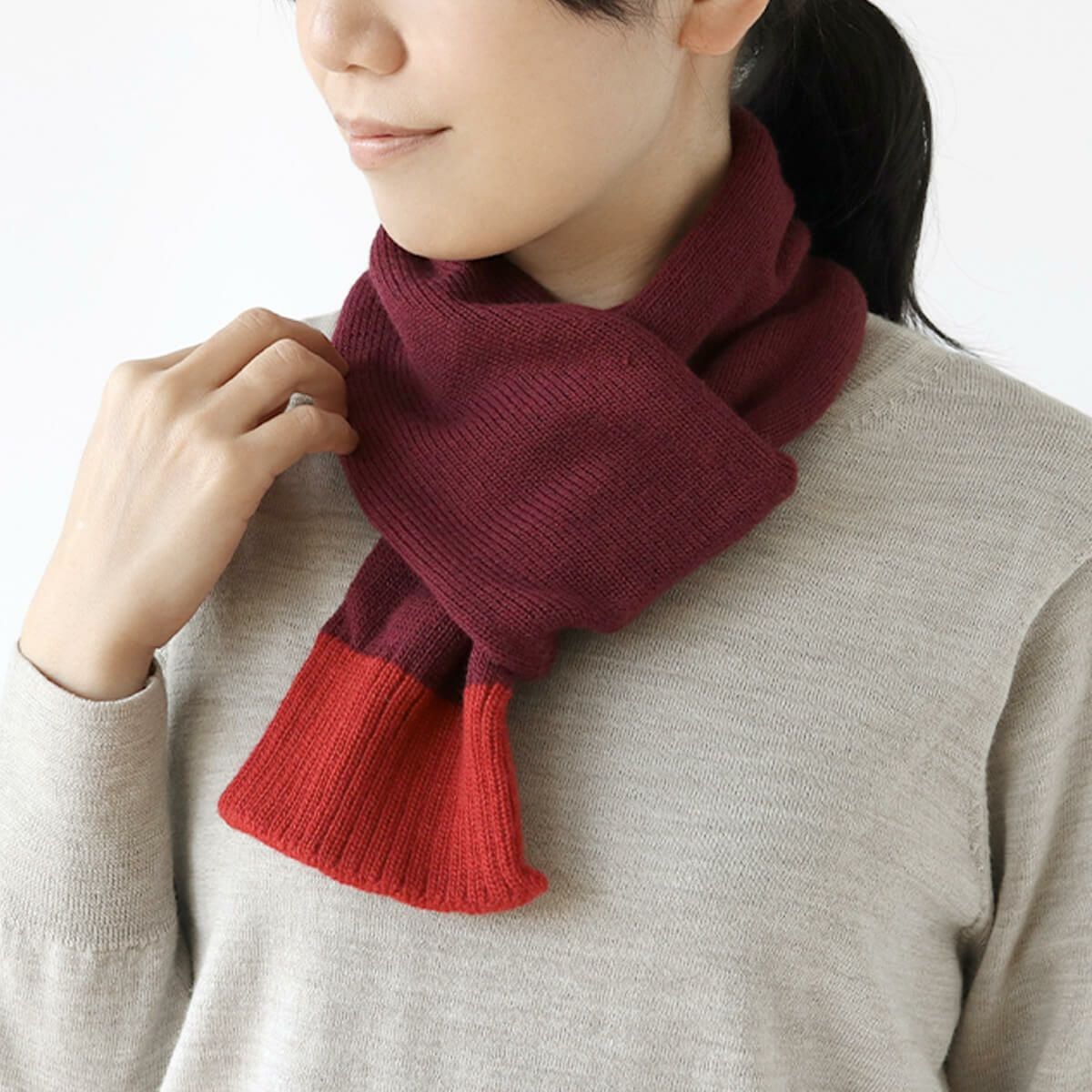 絹屋 内側シルク2重編み 毛混のマフラー | DAIGO official shop