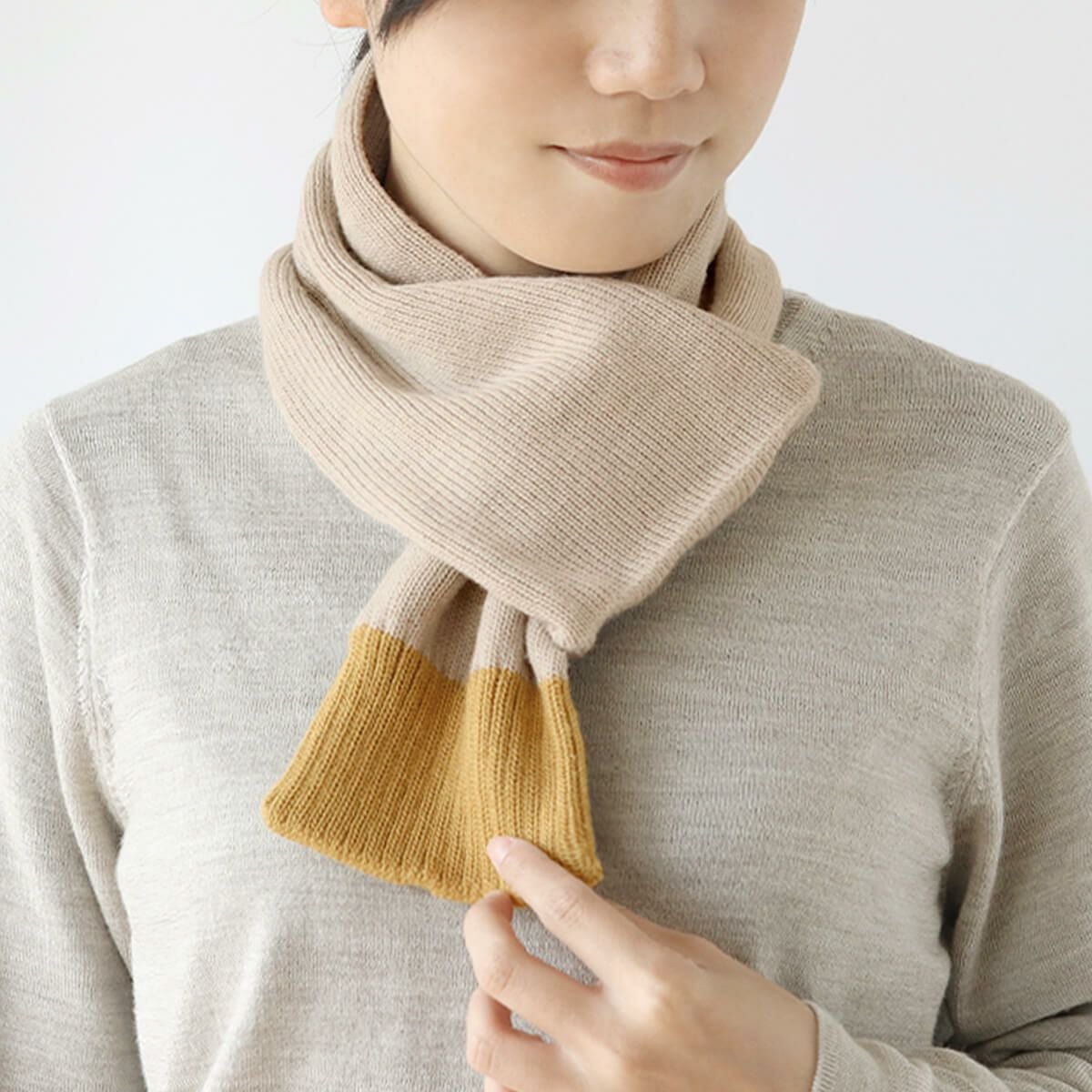 絹屋 内側シルク2重編み 毛混のマフラー | DAIGO official shop