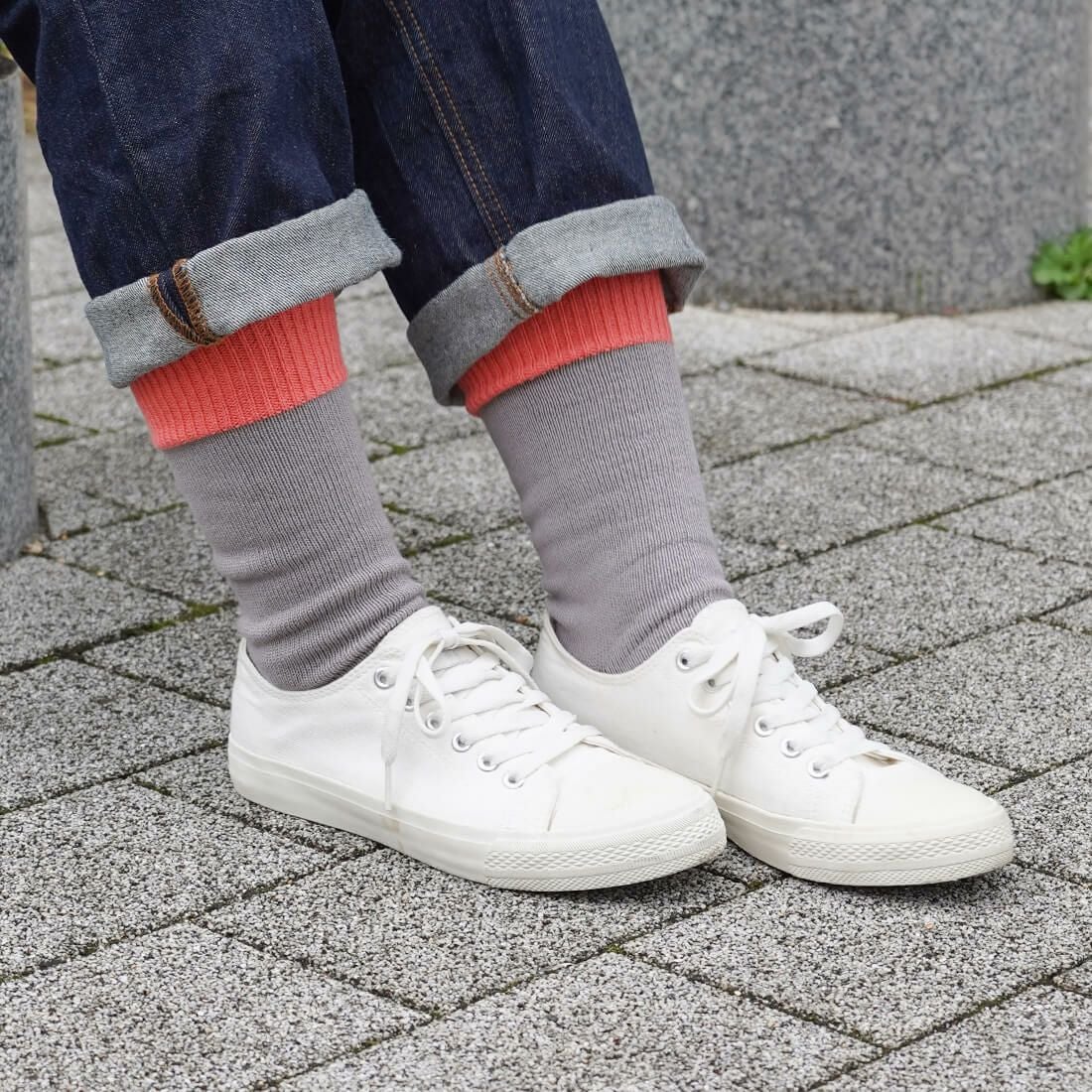 KOTOBUKIAMIMONO バイカラーリブソックス | DAIGO official shop